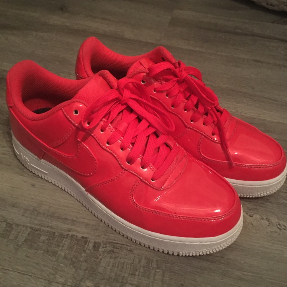 Nike Air Force 1’s in Siren Red
